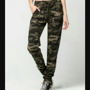 Cargo camo pants.