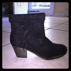 Brand New Black Booties, Fringe Charlotte Russe!