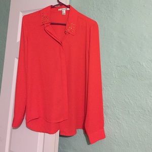 Chiffon studded shirt