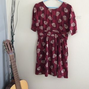 Skull print dress