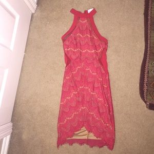 Red, Lace dress