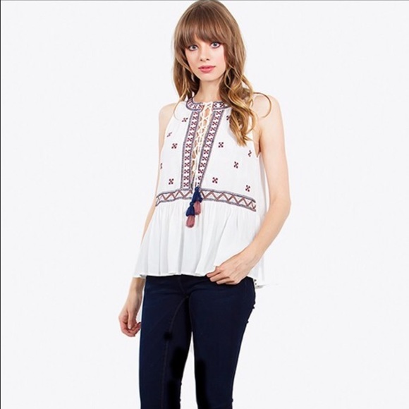 ✨SALE✨LAST//Night in Morocco summer sleeveless top - Picture 2 of 4