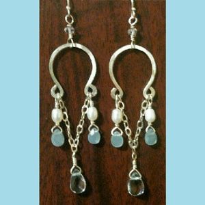 Sterling and Gemstone Handmade Earrings