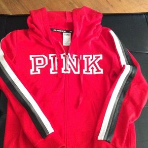 PINK LIMITED EDITION FULL ZIP HOODIE JACKET SZ LG