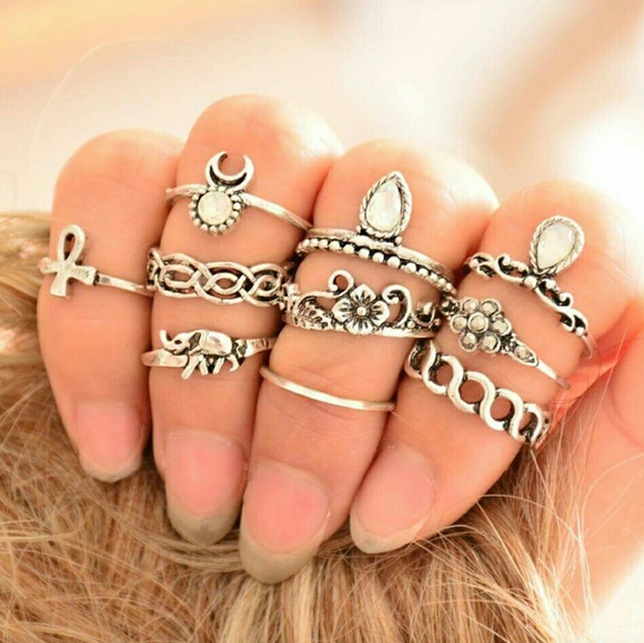 Jewelry - 10 Piece Gold Boho Set