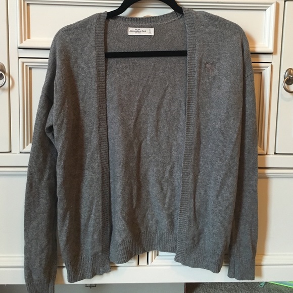 gray cardigan