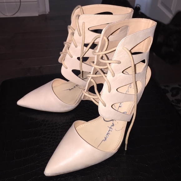 Jessica simpson cut out lace up Heels