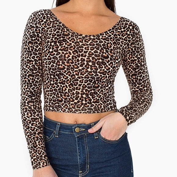 American Apparel Cheetah Crop Top
