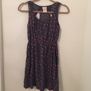 Cute pink poka dots summer dress