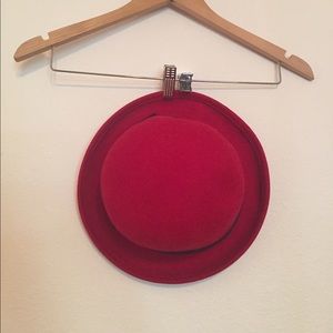 Red bowler hat