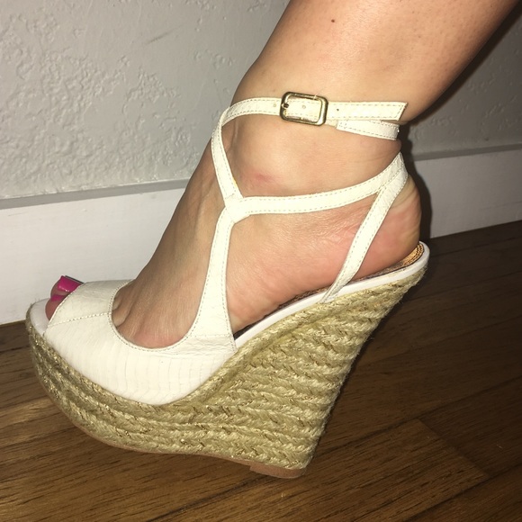 White Wedge Strappy Sandal