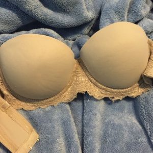Nude strapless bra