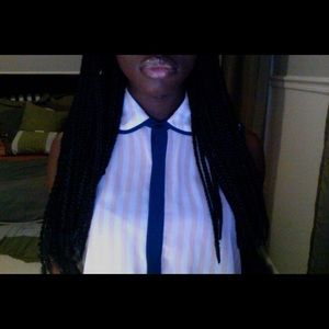 Candyfloss Pink and Navy Blue Button Down