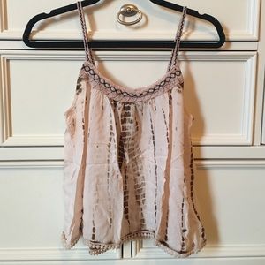 light pinky cream and brown tank