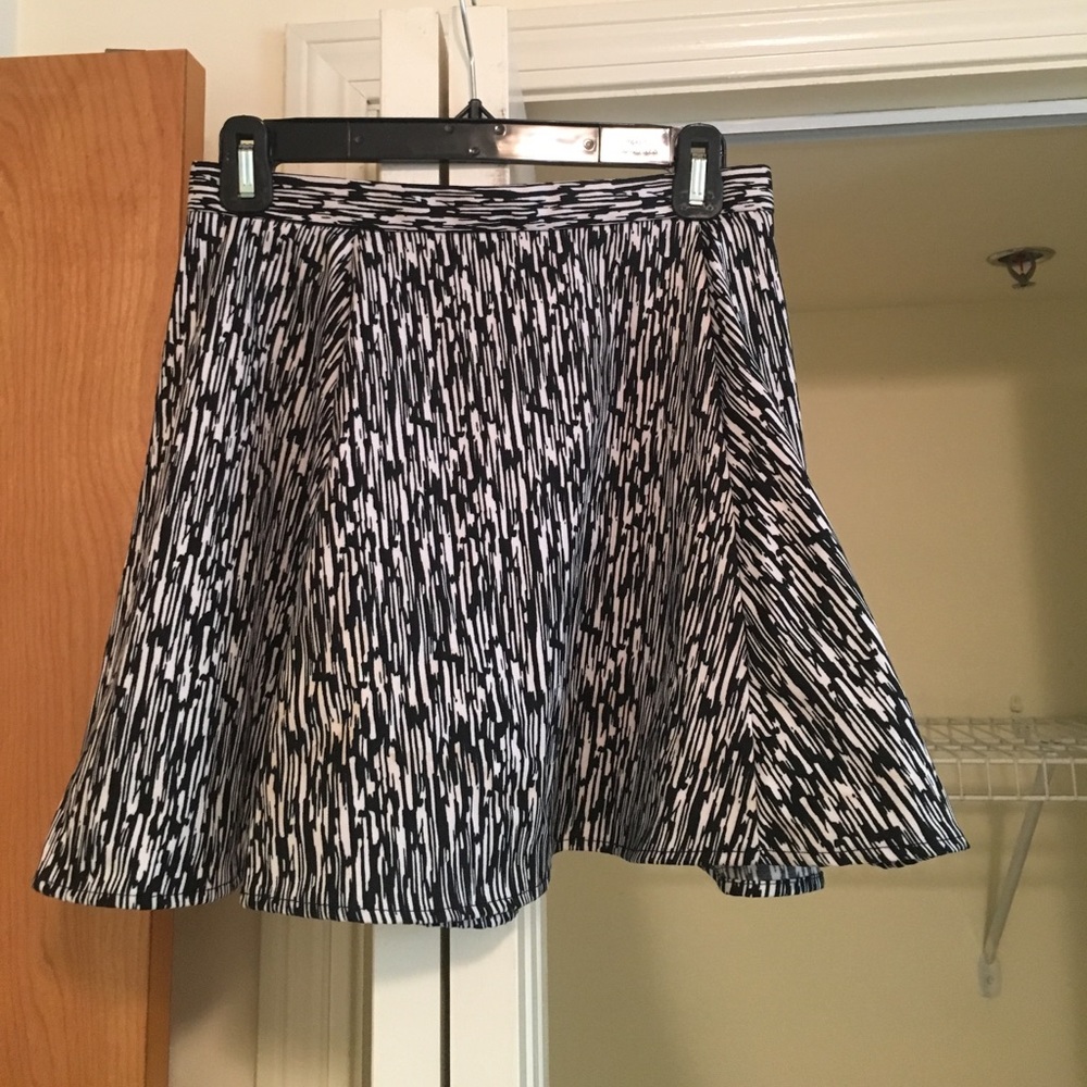 Navy and white skater skirt