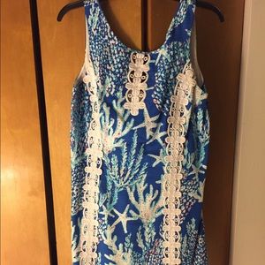 Lilly Pulitzer Brewster Blue Good Reef Shift Dress