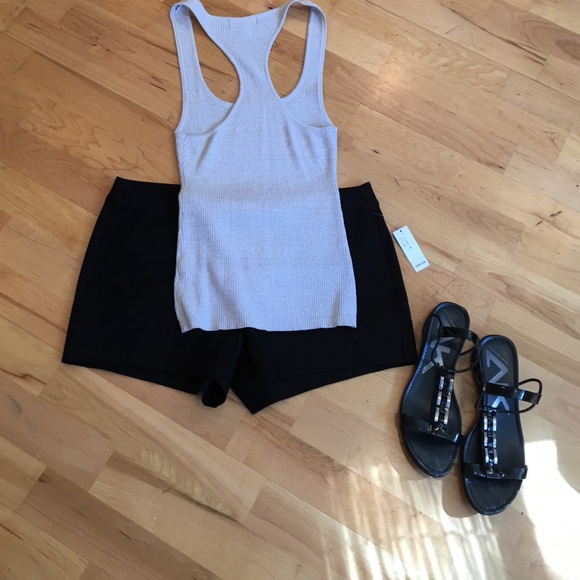 bebe Silver Racerback Knit Tank - Picture 2 of 2