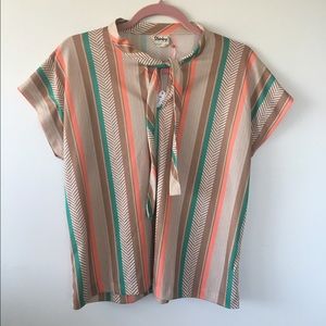 1980s Sleeveless Ascot Tie Blouse (Vintage)