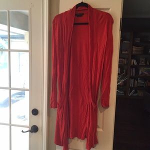 BCBG Maxazria Orange Duster Cardigan