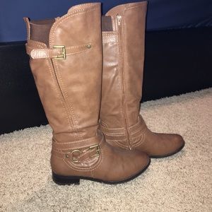 Tall brown boots