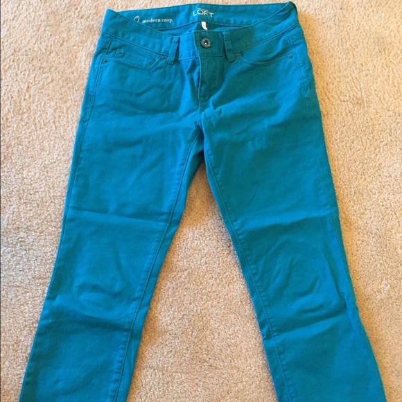 Turquoise crop pants