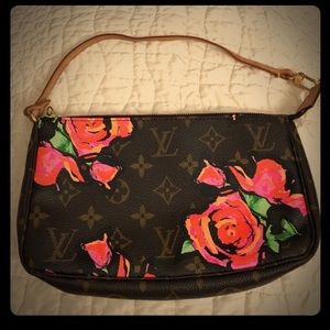 Tori Burch watch and  Louis Vuitton mini bag.