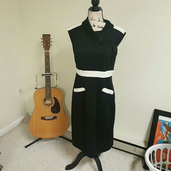Black and White Collar Dress