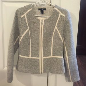 NWOT - H&M tweed and leather blazer