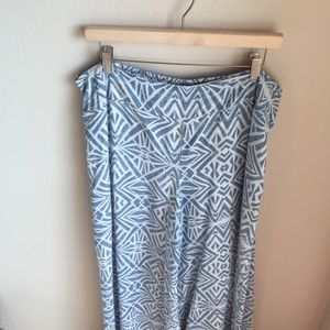 Patterned Wide Leg Pant