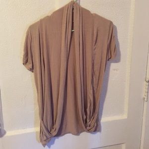 Rue21 Cream Short Sleeve Cardigan Sweater Medium