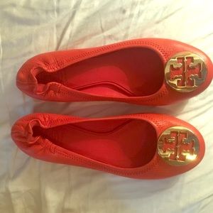 Orange Tory Burch Flats