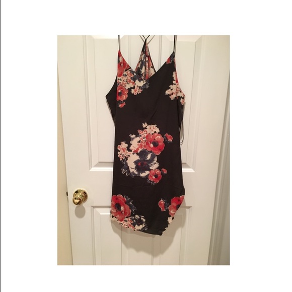 FREE PEOPLE floral CASCADES SLIP dress Large