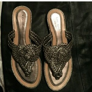 Kate Spade silver braided sandles