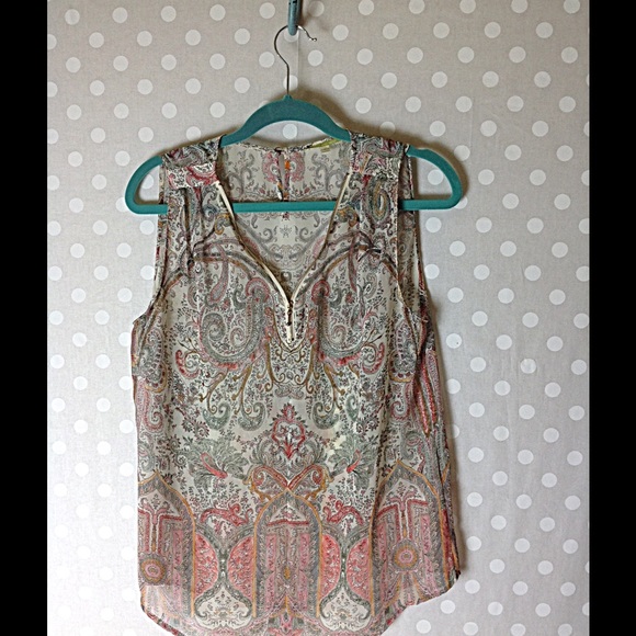Gianni Bini Sleeveless Print Blouse
