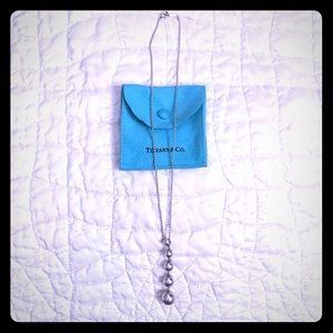 Tiffany and Co silver drop necklace.