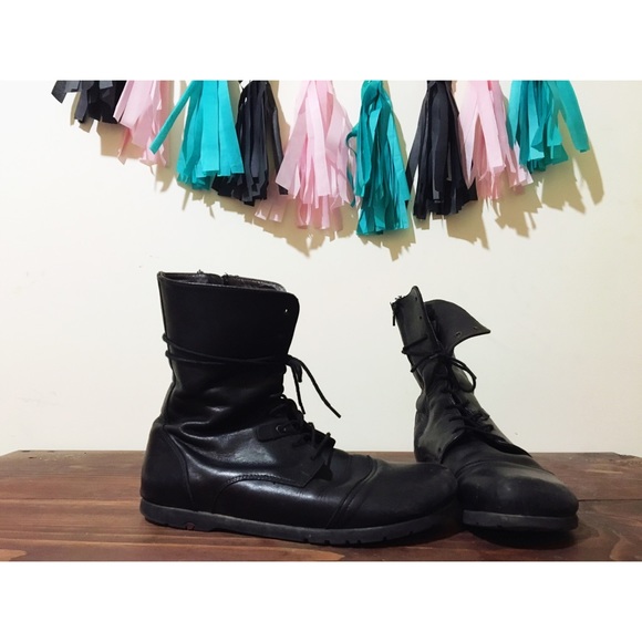 Black laced boots