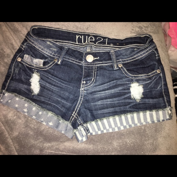 Rue 21 Stars and Stripes Shorts. Size 0/1.