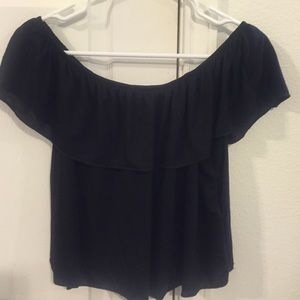 Topshop off the shoulder crop top