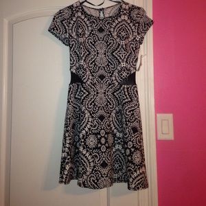 Black and white skater dress