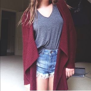 Comfy maroon Caroline dupe sweater