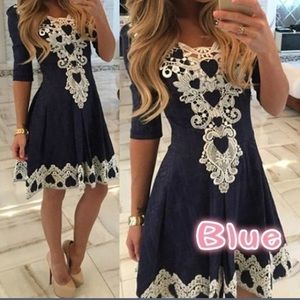 ‼️Navy blue flowy dress ‼️