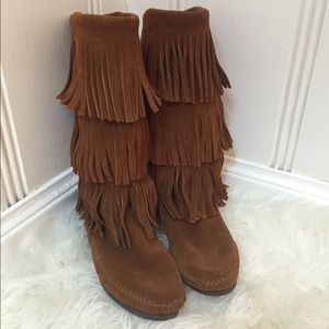 Minnetonka Fringe Boots