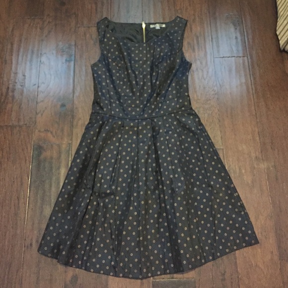Blue and gold mini dress