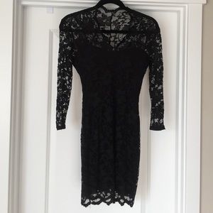 Asos black lace mini