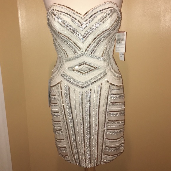 Buy > white sparkly cocktail dress > in stock