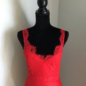 Red Lace Prom Dress