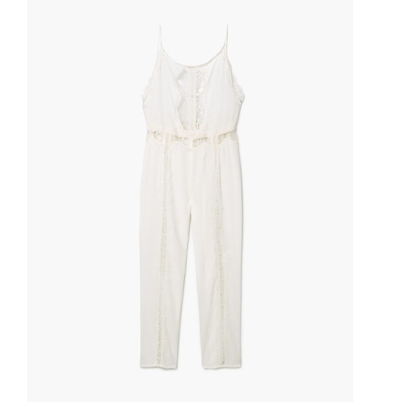 mango jumpsuit white