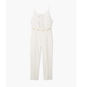 MANGO Lace Jumpsuit (White)