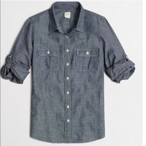 Jcrew perfect fit chambray shirt