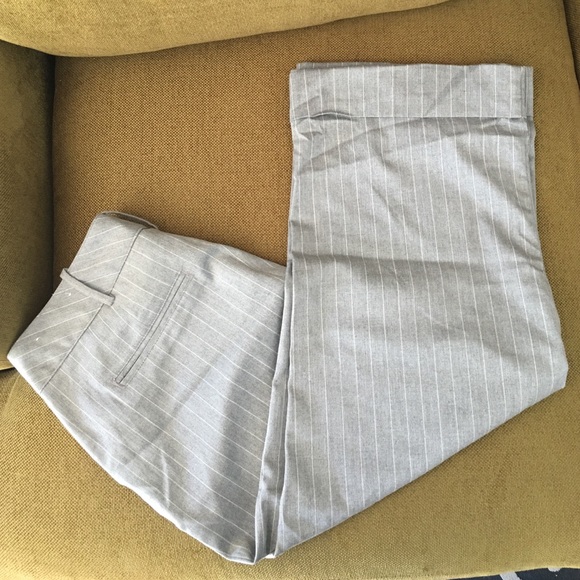 Grey Pin Stripped Capris
